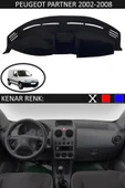Torpido Koruma Halısı Siyah Kenar Renk Siyah Peugeot Partner 2002-2008 ile Uyumlu - 1