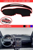 Torpido Koruma Halısı Siyah Kenar Renk Kırmızı Lada Vega Vaz 110 ile Uyumlu - 1