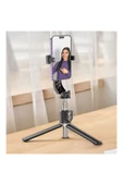 Monopod Tripod Selfie Çubuğu Bluetooh  Kumandalı Telefon Tutucu 98CM - 5
