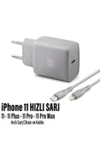 iPhone 11 Uyumlu Şarj Aleti HIZLI PD Şarj Cihazı Apple iPhone 11 Pro 11 Plus 11 Pro Max 25W HIZLI thumbnail 1