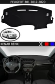 Torpido Koruma Halısı Siyah Kenar Renk Siyah Peugeot 301 2012-2020 ile Uyumlu - 1