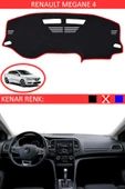 Torpido Koruma Halısı Siyah Kenar Renk Kırmızı Renault Megane 4 ile Uyumlu - 1