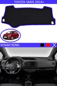 Torpido Koruma Halısı Siyah Kenar Renk Mavi Toyota Yaris 2014 + ile Uyumlu - 1