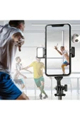 Monopod Tripod Selfie Çubuğu Ayarlanabilir Bluetooh Uzaktan Kumandalı 3 Mod Işıklı 75CM - 5