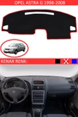 Torpido Koruma Halısı Siyah Kenar Renk Kırmızı Opel Astra G 1998-2008 ile Uyumlu - 1