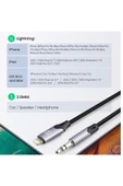iPhone 14-PLUS-PRO-PRO MAX Uyumlu Metal Başlık AUX Ses Dönüştürücüsü Hasır Lightning Çevirici - 2