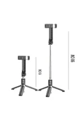 Monopod Tripod Selfie Çubuğu Bluetooh  Kumandalı Telefon Tutucu 98CM - 4