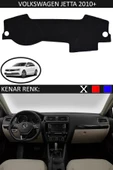Torpido Koruma Halısı Siyah Kenar Renk Siyah Volkswagen Jetta 2010+ ile Uyumlu - 1