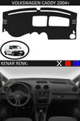 Torpido Koruma Halısı Siyah Kenar Renk Siyah Volkswagen Caddy 2004+ ile Uyumlu - 1