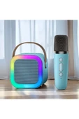 Mini Kablosuz Bluetooth Karaoke Hoparlör Kareoke Makinesi Çocuklar İçin Evde Karaoke Seti thumbnail 2