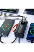 50.000 mAh Hızlı Şarj PD 22.5W Taşıma Askılı  Powerbank 4x USB 2x Type-C Kendinden Kablolu Powerbank - 4