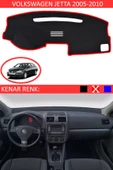 Torpido Koruma Halısı Siyah Kenar Renk Kırmızı Volkswagen Jetta 2005-2010 ile Uyumlu - 1