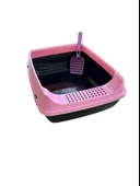 ELEKLİ AÇIK KEDİ TUVALET SET-9 PARÇA-PEMBE - 2