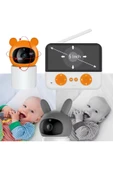 Kablosuz IP Bebek Kamerası LCD Ekran Gece Görüşlü Bebek İzleme Kamerası Oda Sıcaklık Kontrol 4X Zoom - 4