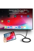 Type-C HDMI Dönüştürücü Telefon Tablet Uyumlu Görüntü Aktarım Televizyon Kablosu 4K HDMI 180cm - 5