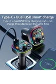 Bluetooth Araç Kiti Araç Fm Transmitter Şarj USB TypeC MP3 PD Flash Için Uygun Çakmaklık Giriş - 2