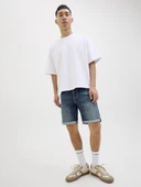 JACK JONES Erkek Blue Denim SHORTS 12269608 - 4