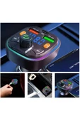 Bluetooth Araç Kiti Araç Fm Transmitter Şarj USB TypeC MP3 PD Flash Için Uygun Çakmaklık Giriş - 5