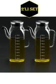 Joe 2'li Metal Kapaklı Borosilikat Cam Yağlık 1000 ml TR4389 - 1