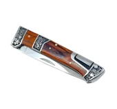 Gül Ağacı Kabzeli Çiçek İşlemeli Katlanabilir Çakı thumbnail 4