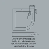 UBM İnci Panelli Oval Duş Teknesi 120x120 Cm - 2