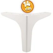 Mobilya Tv Ünitesi Çekyat Koltuk Kanepe Destek Ayağı 14 Cm Beyaz Baza Ayakları M8 6'lı Set thumbnail 5