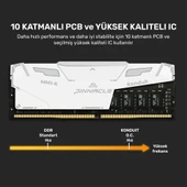 Timetec Pinnacle PKMD4U32C16CHW16G 16GB DDR4 3200Mhz 2Rx8 CL16 RGB Masaüstü Ram - 4