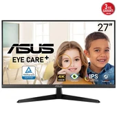 ASUS 27" IPS VY27UQ 5MS 60HZ HDMI-DP MULTIMEDYA MONİTÖR 3840X2160 thumbnail 1