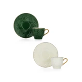 Schafer Glossy 6 Kişilik Kahve Fincan Seti 12 Parça-Asorti02 - 2