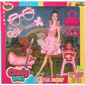 Pusetli Mama Sandalyeli Bebek Seti  Doll Little Baby - 1