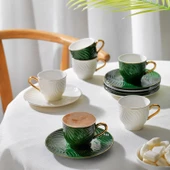 Schafer Glossy 6 Kişilik Kahve Fincan Seti 12 Parça-Asorti02 - 1