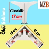 Mobilya Tv Ünitesi Konsol Koltuk Kanepe Destek Ayağı 17 Cm Beyaz Ayakları M8 Destek 6'lı Set thumbnail 2