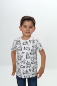 Toontoy Erkek Çocuk Komple Dinazor Baskılı Tişört - 1
