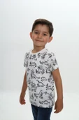 Toontoy Erkek Çocuk Komple Dinazor Baskılı Tişört - 4