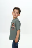 Toontoy Erkek Çocuk Rules Şapkalı Ayı Baskılı Tişört - 6