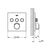 Grohe Smartcontrol 3 Valfli  Ankastre Duş Bataryası - 29149000 - 4
