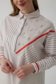 ÇİZGİLİ TAŞLI GÖMLEK - 3