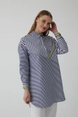 ÇİZGİLİ TAŞLI GÖMLEK - 4