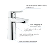 Grohe BauEdge Sifon Kumandalı Lavabo Bataryası M Boyut - 23758000 - 3