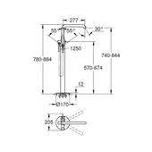 Grohe Essence Yerden Küvet Bataryası Cool Sunrise - 23491Gl1 - 3