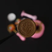 Çiçek Desenli 5 Parça Mum Mühür Seti thumbnail 4