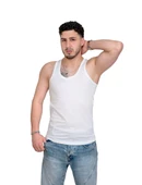 3nbe-1011- 6 ADET- Beyaz Erkek Atleti Süprem %95 Pamuk - 4