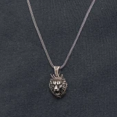 Gümüş Taçlı Aslan Figürlü Erkek Kolye SL10790 thumbnail 5