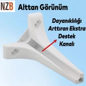 Mobilya Kanepe Sehpa TV Ünitesi Koltuk Ayağı 19 cm Beyaz Baza Ayak 4 Adet thumbnail 4