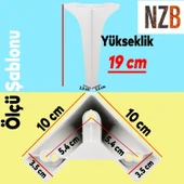 Mobilya Kanepe Sehpa TV Ünitesi Koltuk Ayağı 19 cm Beyaz Baza Ayak 4 Adet thumbnail 2