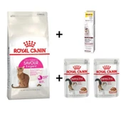 Royal Canin Savour Exigent  Kuru Kedi Maması 2 Kg + 2 Adet RC Yaş Mama + 20 gr Gimcat Malt - 1