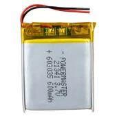 Powermaster 603035, 3.7 Volt Gücünde Ve 600mah Mah Kapasitesinde Bir Lityum Polimer Pil - 1