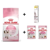Royal Canin Kitten Yavru Kuru Kedi Maması 2 Kg + 2 Adet RC Yaş Mama 85 gr + 20 gr GimCat Malt - 1