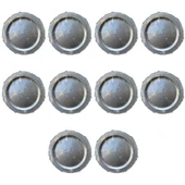 Omeyva Davet Parti Sunum Doğum Günü Gümüş Renkli Sert Plastik Mika Tabak -22 Cm. -6 Adetlik 10 Paket thumbnail 1