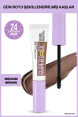 Maybelline New York Super Lock Brow Glue Kaş Sabitleyici Maskara - Medium Brown - 1